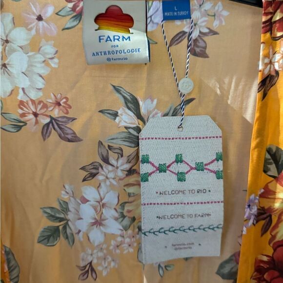 FARM Rio Anthropologie Soigne Floral Wrap Maxi Dress Size L NWT - Picture 6 of 15